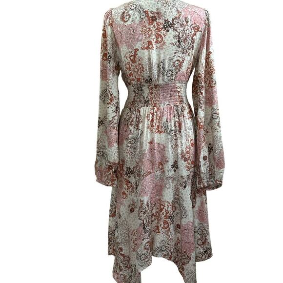 Beyond the Radar dress, cream/pink, bohemian, peasant, romantic, feminine, soft - Picture 3 of 6
